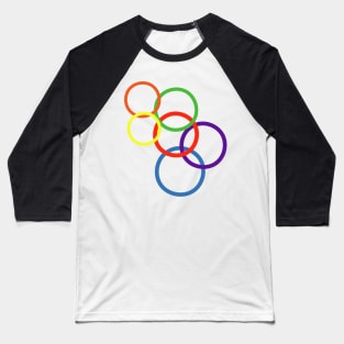 Rainbow Rings Baseball T-Shirt